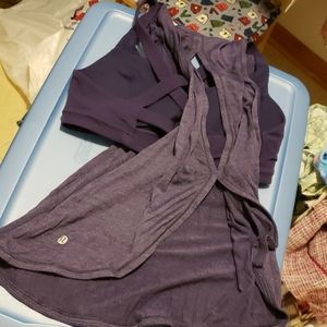 Lululemon purple strappy cut out built in bra tank